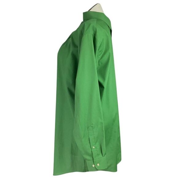 Stafford Super Shirt Men 17 35 37 X Tall Green Performance Long Sleeve Blend - Picture 3 of 6